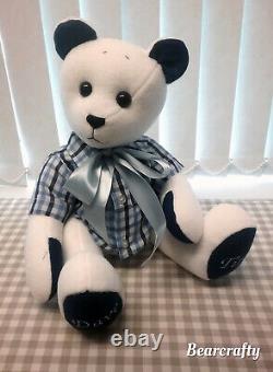 Memorybear and keepsake teddybear made from your clothing handmade Memory bear