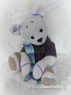 Memorybear and keepsake teddybear made from your clothing handmade Memory bear