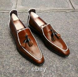 Men brown leather Formal Shoes, Men brown leather moccasins slip ons, Mens Shoes