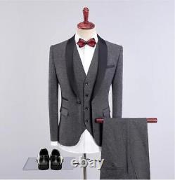 Mens Bespoke custom tailored Tuxedo 3pc suit Tweed -Multiple colours