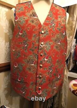 Mens Waistcoat-handmade To Fit You-christmas Robins Check Delivery Time