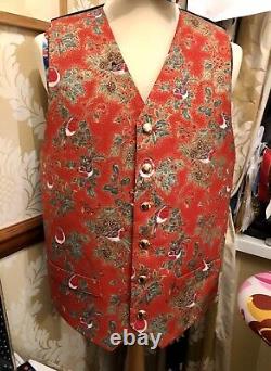 Mens Waistcoat-handmade To Fit You-christmas Robins Check Delivery Time
