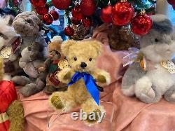 Merrythought London Classic Mohair Curly Gold Teddy 10 inches BEAR SHOP