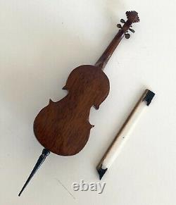 Miniature Dolls House Cello And Bow 1/12 Handmade by Artisan J Whitehead 90-91