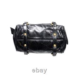 Miu Miu Black Vitello Leather Lux Bow Bag Crossbody Shoulder