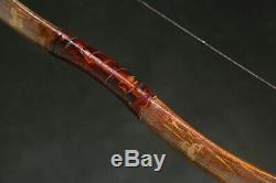 Mongolian Handmade Bow with Sinew and Horn + Leather Quiver, 5 Blunt Arrows