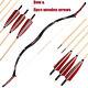 Mongolian Traditional Recurve Bow 30-50lbs Handmade Longbow + 6pcs Wooden Arrows