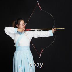 Mongolian Traditional Recurve Bow 30-50lbs Handmade Longbow + 6pcs Wooden Arrows