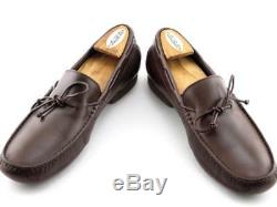 NEW Dark Brown GEORGE'S Bow Loafers Shoes 8.5 HANDMADE High Quality Comfort