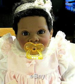 NEW Reva Schick Baby Bows Doll African American COA Lee Middleton Limited Ed