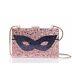 NWT Kate Spade Pink Glitter Resin Dress the Part Mask Clutch/Purse/Bag Sold Out