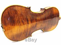 New 15.5 Viola Antique Style Hand-made Flamed Back+Bow+Square Case # VA010