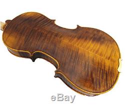 New 15 Viola Antique Style Hand-made Flamed Back+Bow+Square Case # VA009