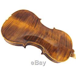 New 16 Viola Antique Hand-made two pieces Flamed Back+Bow+Square Case # VA006