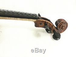 New 4/4 Hand-Made Antique Flamed Back Violin+Bow+Rosin+Case+String #AQE02