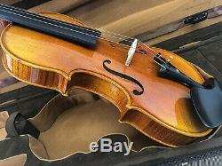 New 4/4 Hand-Made Higher Flame Back Violin+Bow+Rosin+Case+String #ME02