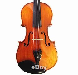 New 4/4 Hand-Made One Piece Flamed Back Violin+Bow+Rosin+Square Case+String #A02