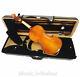 New 4/4 Hand-Made One Piece Flamed Back Violin+Bow+Rosin+Square Case+String #A03