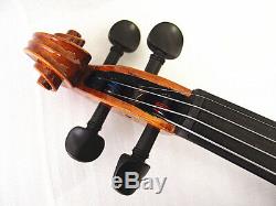 New 4/4 Hand-Made One Piece Flamed Back Violin+Bow+Rosin+Square Case+String #A04