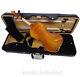 New 4/4 Hand-Made One Piece Flamed Back Violin+Bow+Rosin+Square Case+String #A05