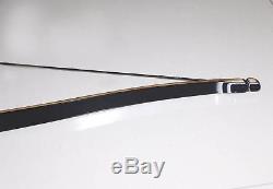 New 45# RH Black Recurve Bow Hunting Handmade Laminated Long Bow For Archery