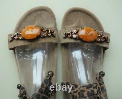 New H. Klum PAPILLIO BIRKENSTOCK Sandals MADEMOISELLE brown US10 EU41 UK7.5 N