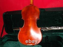 New Handmade Pro Full Size Violin+pro Case+wood Bow Abalone Ebony Frog By Jz