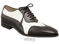 New Men Spectator Shoes, Men brogue wingtip Black And White Formal Dress Shoes