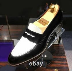 New Men two tone spectator Shoes, Men black and white leather dress oxford shoes