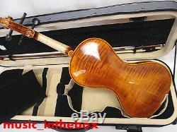 Nice 4/4 Hand-Made Gourd shaped Violin +Bow +Rosin + Moon Shape Case #AQ552