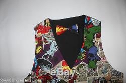 Novelty BATMAN, SUPERMAN, MARVEL Vest and Bow Tie Set size S-3XL