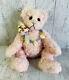 OOAK Artist Bear by Donna Hager for Hager Bears Pink Necklace Bow 12