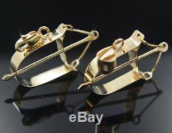Ochosi Bow Pendant / Bracelet Charm 14K Gold Yoruba Orisha