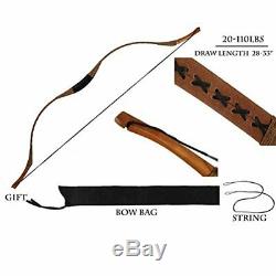 PG1ARCHERY Traditional Archery Recurve Bow Longbow Basic Handmade Pig Leather