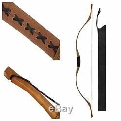 PG1ARCHERY Traditional Archery Recurve Bow Longbow Basic Handmade Pig Leather