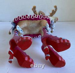 Patience Brewster Krinkles Dash Away Donna 12 Reindeer Pink Bow Figure With Box