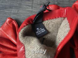 Paula Rowan Leather Minnie Massive Gloves Cashmere Lined Size 7.5 Retail £395