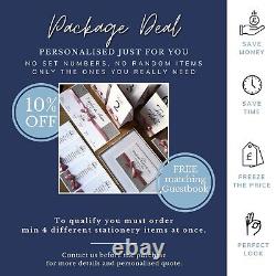 Personalised Rustic Wedding or Evening Invitations with Envelope, QR Code, Boho