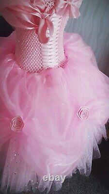 Pink Fairytale handmade luxury Organza sparkle tutu dress Girls