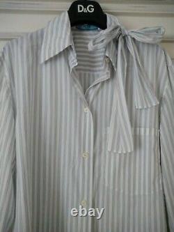 Prada striped bow collar shirt. 100 % Cotton. Made In Italy