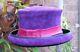 Purple Suede Leather Formal Fancy Dress Burlesque / Bowler/ Races Ladies' Hat