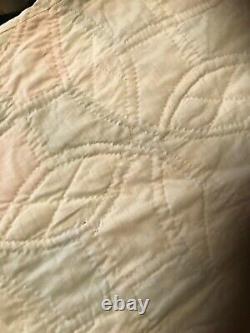 Quilt Hand quilted 75 x 92 never used Bow tie pattern cotton multi color