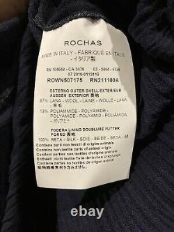 ROCHAS Navy Bow Neck, Puff Sleeve Dress £2000 Size IT38' UK6' US2' 85% OFF