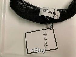 RRP 410 MAISON MICHEL Wide Headband HANDMADE Floral Lace Bow Detail
