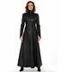 Real Leather Catsuit MATRIX-COAT Long Zipper Dress Cat Suit Kinky Dress