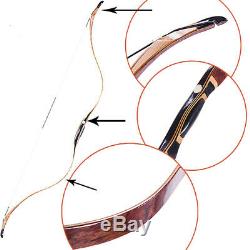 Red 50lbs 56 Archery Handmade Traditional Recurve Bow Longbow Laminated Bow