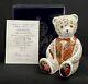 Royal Crown Derby'Red Bow Tie' Teddy Bear Paperweight Govier's Limited Edition