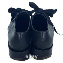 Rundholz Germany Womens Bowtie Black Leather Derby Platform Shoes US7.5 EU38