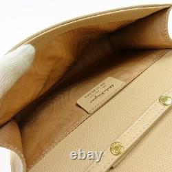 SALVATORE FERRAGAMO Vara Bow Crossbody Chain Shoulder Bag Leather Beige 79421