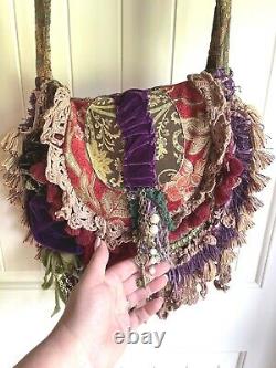 STUNNING Crossbody Tapestry Handbag Bohemian Hippie Gypsy Renaissance Hobo XL